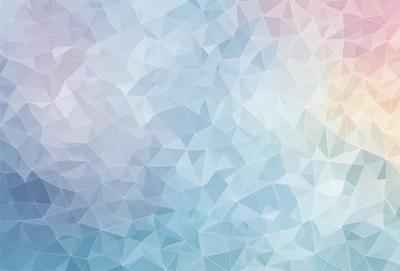 The primary subject of the image is a blue and white geometric pattern. The setting is a blue sky, and the visual style is a digital art or illustration. The dominant colors are blue and white, creating a calm and serene atmosphere.