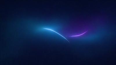 The primary subject of the image is a blue line that appears to be a lightning bolt. The setting is a dark blue sky, and the visual style is a digital art or illustration. The dominant colors are blue and purple, creating a calm and serene atmosphere.
