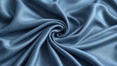 The primary subject of the image is a blue fabric, which is the main object, scene, or focus of the image. The setting is a blue background, and the visual style is a photo. The dominant colors are blue and white, creating a calm and soothing atmosphere.