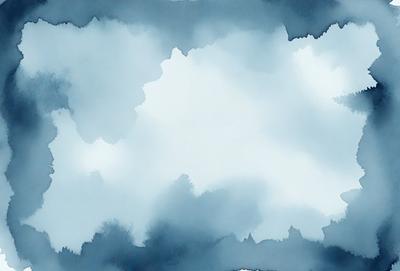 The primary subject of the image is a cloudy sky. The setting is a blue background, which creates a contrast with the cloudy sky. The visual style is a painting, which adds a sense of artistic expression to the scene. The colors and mood of the image are predominantly blue, creating a calm and serene atmosphere.