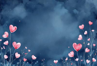 The primary subject of the image is a field of pink flowers. The setting is a cloudy sky, creating a serene and peaceful atmosphere. The visual style is a digital art or illustration, with the flowers and sky depicted in a detailed and artistic manner. The colors are predominantly pink, which adds a sense of warmth and beauty to the scene.