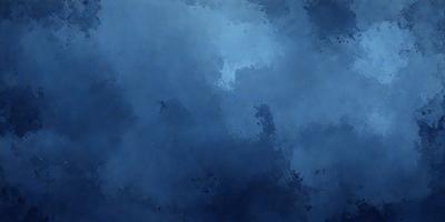 The primary subject of the image is a blue sky with clouds. The setting is a cloudy sky, and the visual style is a painting or drawing. The colors and mood of the image are predominantly blue, creating a calm and serene atmosphere.