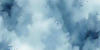 The primary subject of the image is a cloudy blue sky. The setting is a cloudy sky with a few white clouds scattered throughout. The visual style is a painting, which gives the image a more artistic and creative appearance. The dominant colors are blue and white, creating a calm and serene atmosphere.