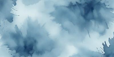 The primary subject of the image is a cloudy sky. The setting is a blue background, and the visual style is a painting or drawing. The colors and mood of the image are predominantly blue, creating a calm and serene atmosphere.