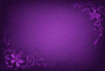 Purple background with a purple flower design.