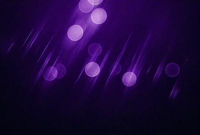 The primary subject of the image is a purple background with a pattern of white circles. The setting appears to be a dark room, and the visual style is a combination of a photo and digital art. The dominant colors are purple and white, creating a moody and atmospheric scene.