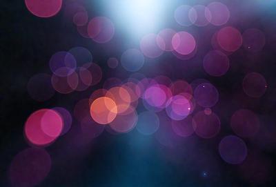 The primary subject of the image is a brightly colored, pink and purple background with a blurred, out-of-focus appearance. The setting is a dark, nighttime sky, and the visual style is a combination of a photo and digital art. The colors and mood of the image are vibrant and energetic, creating a lively atmosphere.