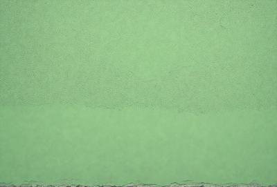 The primary subject of the image is a green surface, which appears to be a wall or a piece of fabric. The setting is indoors, with the green surface being the main focus of the image. The visual style is a close-up of the green surface, showcasing its texture and color. The colors and mood of the image are predominantly green, creating a calm and soothing atmosphere.