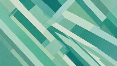 The primary subject of the image is a green and white geometric pattern. The setting is a green background, and the visual style appears to be a digital art or illustration. The dominant colors are green and white, creating a calm and soothing atmosphere.