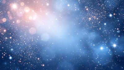 The primary subject of the image is a blue and white starry sky. The setting is a nighttime scene with a clear view of the stars. The visual style is a combination of a photo and digital art, creating a unique and captivating representation of the night sky. The colors and mood of the image are predominantly blue and white, with a sense of tranquility and wonder.