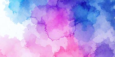 The primary subject of the image is a colorful, abstract painting featuring a mix of purple, pink, and blue hues. The setting is a canvas, and the visual style is a combination of digital art and illustration. The painting has a vibrant and lively atmosphere, with the colors creating a sense of depth and movement.