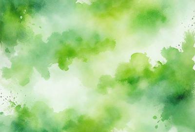 The primary subject of the image is a green, leafy plant. The setting is a green background, which creates a lush and vibrant atmosphere. The visual style is a painting, with the artist using a brush to create the leafy plant and the surrounding greenery. The colors and mood are predominantly green, giving the image a fresh and natural feel.