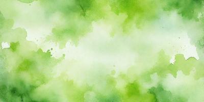 The primary subject of the image is a green leafy plant. The setting is a green background, which creates a natural and vibrant atmosphere. The visual style is a watercolor painting, giving the image a unique and artistic appearance. The colors and mood are predominantly green, which is associated with nature, growth, and tranquility.