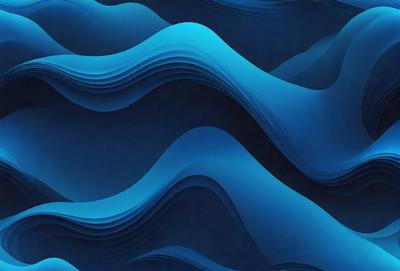 The primary subject of the image is a blue wave pattern, which is the main object, scene, or focus of the image. The setting or background is a blue surface, which could be a wall, a fabric, or a digital background. The visual style of the image is digital art, as it is a digital representation of a wave pattern. The dominant colors in the image are blue and white, creating a calm and soothing atmosphere.