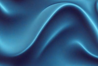 The primary subject of the image is a blue, curved surface that resembles a wave or a flowing water. The setting is a dark blue background, which contrasts with the blue surface. The visual style appears to be a digital art or illustration, as the blue surface is smooth and has a flowing appearance. The colors and mood of the image are predominantly blue, creating a calm and serene atmosphere.