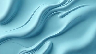 The primary subject of the image is a blue, flowing, and swirling surface, which appears to be a painting or a digital artwork. The setting is a blue background, and the visual style is a combination of photo and digital art. The colors and mood of the image are predominantly blue, creating a serene and calming atmosphere.