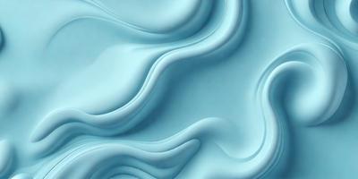 The primary subject of the image is a blue, swirling, and flowing substance, which appears to be a creamy or frothy material. The setting is a blue background, which complements the blue substance. The visual style is a digital art or illustration, as the blue substance is depicted in a fluid and dynamic manner. The colors and mood of the image are predominantly blue, creating a sense of calmness and tranquility.