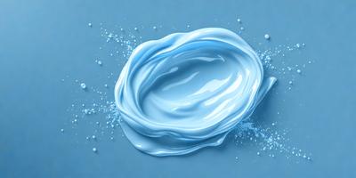 The primary subject of the image is a blue, round, and smooth object, which appears to be a piece of soap or a blue ball. The setting is a blue surface, possibly a table or a wall. The visual style is a close-up of the blue object, showcasing its texture and color. The colors and mood of the image are predominantly blue, creating a calm and soothing atmosphere.