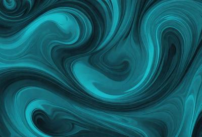 The primary subject of the image is a blue and white swirling pattern, which appears to be a digital art or illustration. The setting is a blue background, and the visual style is a combination of digital art and illustration. The dominant colors are blue and white, creating a calm and soothing atmosphere.