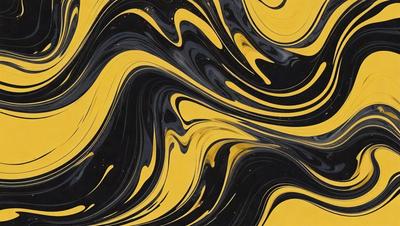 The primary subject of the image is a yellow and black swirl pattern, which is the main object, scene, or focus of the image. The setting or background features a black and yellow swirl pattern, which adds to the visual style of the image. The overall atmosphere of the image is vibrant and dynamic, with the yellow and black swirls creating a sense of movement and energy.