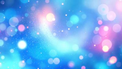 The primary subject of the image is a blue and white background with a pattern of bright, colorful lights. The setting appears to be a space or a futuristic environment. The visual style is a combination of digital art and illustration, creating a vibrant and dynamic atmosphere. The colors and mood of the image are predominantly blue and white, with the bright lights adding a sense of energy and excitement.