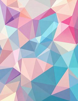The primary subject of the image is a colorful, geometric pattern. The setting is a blue and pink background, which adds to the vibrant atmosphere of the scene. The visual style is a combination of digital art and illustration, creating a unique and eye-catching design. The dominant colors are blue and pink, which evoke a sense of warmth and energy.
