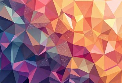 The primary subject of the image is a colorful, geometric pattern. The setting is a vibrant, abstract background that complements the pattern. The visual style is a combination of digital art and illustration, creating a unique and eye-catching design. The dominant colors in the image are pink, purple, and yellow, which contribute to a warm and inviting atmosphere.
