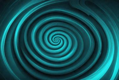 The primary subject of the image is a spiral pattern, which is the main object, scene, or focus of the image. The spiral pattern is set against a blue background, creating a visually striking contrast. The spiral pattern is depicted in a digital art style, giving it a modern and dynamic appearance. The overall atmosphere of the image is vibrant and engaging, with the blue color evoking a sense of calmness and tranquility.