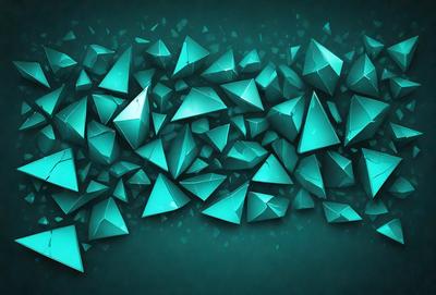 The primary subject of the image is a large collection of blue triangles. These triangles are arranged in various orientations and sizes, creating a visually striking pattern. The setting is a dark blue background, which contrasts with the bright blue triangles. The visual style of the image is digital art, as it appears to be a computer-generated or digitally manipulated design. The dominant colors in the image are blue, with the triangles being the main focus, and the dark blue background providing a striking contrast. The overall atmosphere of