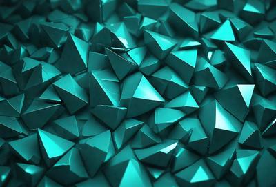 The primary subject of the image is a large number of blue triangles, which are arranged in a visually appealing manner. The setting is a blue background, which complements the blue triangles and adds to the overall visual style. The image is a digital artwork, showcasing the artist's creativity and skill in designing and arranging the triangles. The dominant colors in the image are blue, which creates a calm and soothing atmosphere.