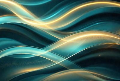 The primary subject of the image is a blue and yellow swirl pattern, which appears to be a digital art or illustration. The setting is a blue background, and the visual style is a combination of digital art and illustration. The dominant colors are blue and yellow, creating a vibrant and lively atmosphere.
