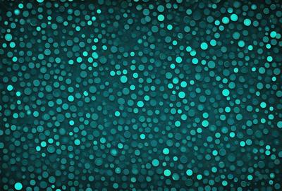 The primary subject of the image is a blue background with a pattern of blue and white dots. The setting is a dark blue background, and the visual style appears to be a digital art or illustration. The colors and mood of the image are predominantly blue, creating a calm and serene atmosphere.