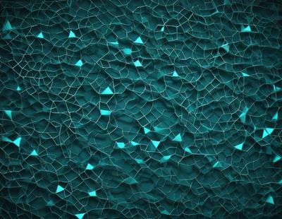The primary subject of the image is a blue and green patterned wall. The setting is a blue and green wall with a patterned design. The visual style is a digital art or illustration, creating a unique and intricate design. The colors and mood of the image are predominantly blue and green, giving it a calm and soothing atmosphere.