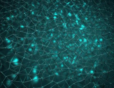 The primary subject of the image is a blue, textured background with a pattern of blue and green dots. The setting appears to be a futuristic or technological environment. The visual style of the image is a combination of digital art and illustration, creating a unique and intriguing pattern. The colors and mood of the image are predominantly blue and green, giving it a calm and serene atmosphere.