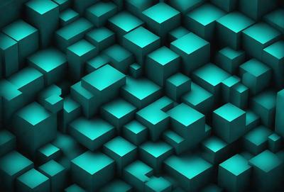 The primary subject of the image is a blue and green patterned background. The setting is a close-up of the pattern, which appears to be a digital art or illustration. The visual style is a combination of digital art and illustration, creating a unique and intricate design. The dominant colors are blue and green, giving the image a calm and soothing atmosphere.
