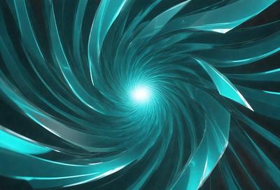 The primary subject of the image is a spiral or swirl pattern, which is the main object, scene, or focus of the image. The setting or background features a blue and green color scheme, giving the image a vibrant and lively atmosphere. The visual style of the image is a combination of photo and digital art, creating a unique and eye-catching design. The colors and mood of the image are predominantly blue and green, with a sense of movement and energy.