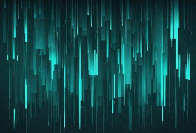 The primary subject of the image is a colorful, abstract design featuring a mix of blue, green, and purple hues. The setting is a dark background, which contrasts with the vibrant colors of the design. The visual style appears to be a combination of digital art and illustration, creating a unique and eye-catching pattern. The overall atmosphere is lively and energetic, with the colors and design elements working together to create a captivating and dynamic image.
