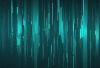 The primary subject of the image is a blue and green patterned wallpaper. The setting is a room with a blue and green wallpapered wall. The visual style is a digital art or illustration, creating a vibrant and colorful atmosphere. The dominant colors are blue and green, which contribute to a calm and soothing mood.