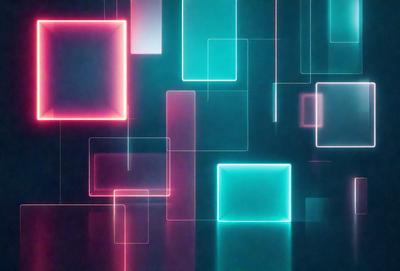 The primary subject of the image is a colorful, abstract design featuring a mix of pink, blue, and green colors. The setting is a dark background, which contrasts with the vibrant colors of the design. The visual style appears to be a combination of digital art and illustration, creating a unique and eye-catching pattern. The overall atmosphere is lively and energetic, thanks to the bold and bright colors used in the design.