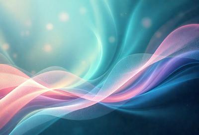 The primary subject of the image is a colorful, swirling pattern that resembles a wave or a flowing river. The setting is a blue background, which adds to the overall visual style. The image is a digital art or illustration, showcasing the artist's creativity and skill in designing intricate patterns. The dominant colors in the image are blue, pink, and white, creating a calming and serene atmosphere.