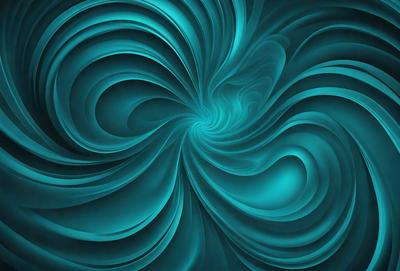 The primary subject of the image is a blue spiral pattern, which appears to be a digital art or illustration. The setting is a blue background, and the visual style is a combination of digital art and illustration. The dominant colors in the image are blue and turquoise, creating a calm and soothing atmosphere.