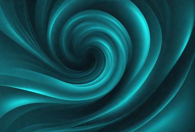 The primary subject of the image is a spiral pattern, which is a blue and white swirl. The setting is a blue background, and the visual style appears to be a digital art or illustration. The dominant colors are blue and white, creating a calm and soothing atmosphere.
