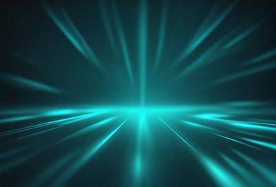 The primary subject of the image is a bright blue light, which appears to be a neon light or a light source with a blue hue. The setting is a dark background, which contrasts with the bright blue light. The visual style of the image is a close-up of the light source, emphasizing its vibrant color. The colors and mood of the image are predominantly blue, creating a sense of depth and intensity.
