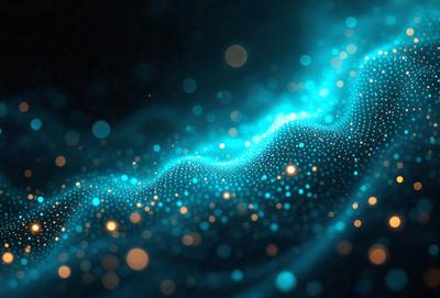 The primary subject of the image is a blue, swirling, and glowing pattern. The setting is a dark background, which contrasts with the bright blue swirls. The visual style is a digital art or illustration, as the swirls are created through a computer-generated design. The colors and mood of the image are predominantly blue, creating a sense of calmness and tranquility.