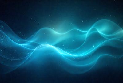 The primary subject of the image is a blue, swirling, and flowing pattern. The setting is a dark blue background, which creates a contrasting and dramatic effect. The visual style is a digital art or illustration, as the pattern appears to be digitally created or manipulated. The colors and mood of the image are predominantly dark and moody, with the blue hues adding a sense of depth and tranquility.
