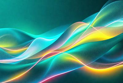 The primary subject of the image is a colorful, swirling pattern that resembles a wave or a water ripple. The setting is a dark background, which contrasts with the vibrant colors of the swirling pattern. The visual style appears to be a digital art or illustration, as the colors and patterns are intricately detailed and well-defined. The overall atmosphere of the image is lively and energetic, with the bright colors and dynamic patterns creating a sense of movement and dynamism.