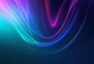 The primary subject of the image is a blue background with a purple and pink swirl pattern. The setting is a dark blue sky, and the visual style appears to be a digital art or illustration. The dominant colors are blue, purple, and pink, creating a vibrant and lively atmosphere.