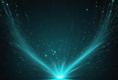 The primary subject of the image is a bright blue light, which appears to be a light source or a lightning bolt. The light is surrounded by a dark blue background, creating a striking contrast. The visual style of the image is digital art, as it has a modern and futuristic appearance. The colors and mood of the image are predominantly blue, with the bright blue light creating a sense of energy and movement.