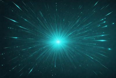 The primary subject of the image is a bright blue star, which is the main focus of the scene. The setting is a dark, starry sky, with the star being the only bright light in the background. The visual style of the image is a digital art or illustration, as it captures the vibrant colors and intricate details of the star. The overall atmosphere of the image is serene and captivating, with the star being the central point of interest.
