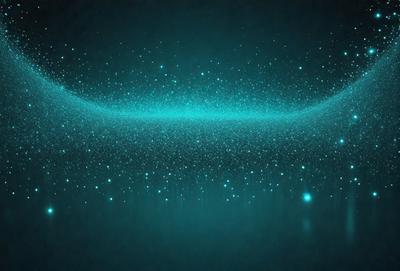 The primary subject of the image is a blue, star-filled background. The setting is a dark, starry sky, and the visual style is a digital art or illustration. The dominant colors are blue and white, creating a serene and peaceful atmosphere.